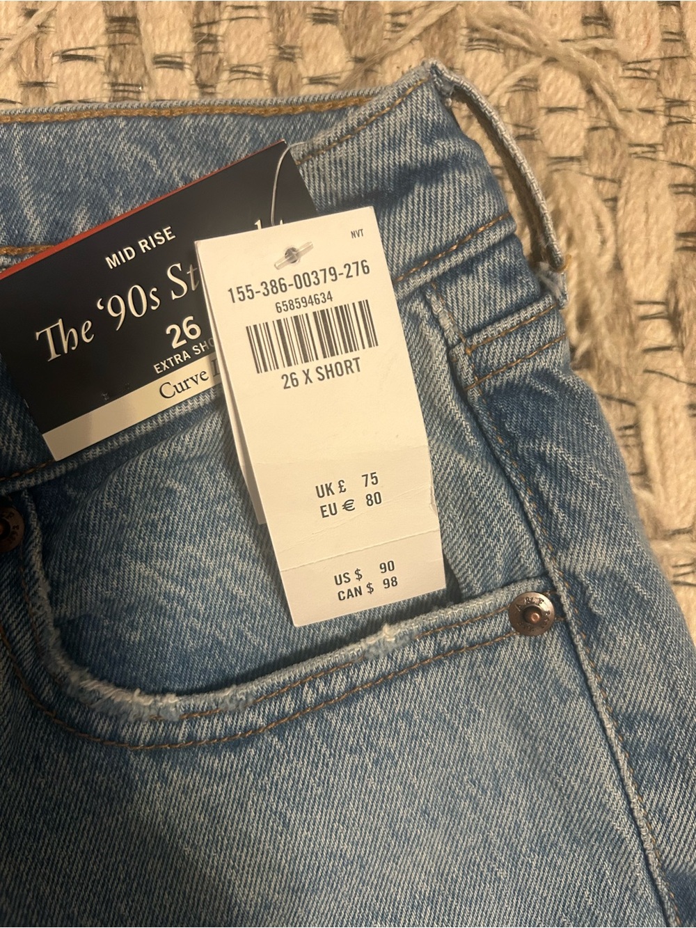 Abercrombie The 90’s Straight Mid Rise Denim Jeans - Picture 2 of 6